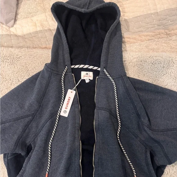 NWT Revolve Sundry Horizon Zip Hoodie – Deep Navy - Picture 3 of 5